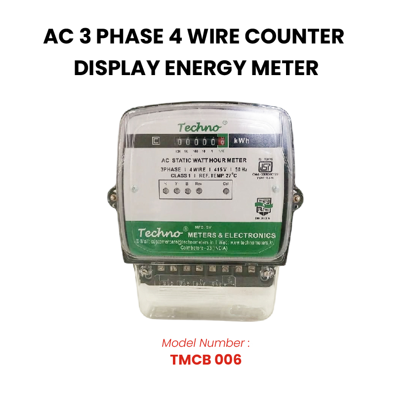 Techno TMCB 006 10 - 60 A Three Phase Analog Energy Meters_1