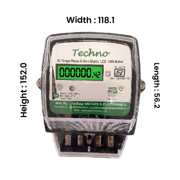 TECHNO TMCB 01M 10 - 60 A Single Phase LCD Digital Display Energy Meters_4