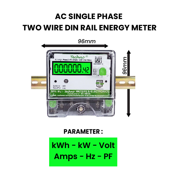 TECHNO TMCB 01L 5 - 30 A Single Phase LCD Digital Display Energy Meters_2
