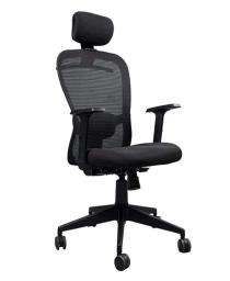 BALAJI Revolving Black 1150 x 640 mm Metal Office Chairs_0