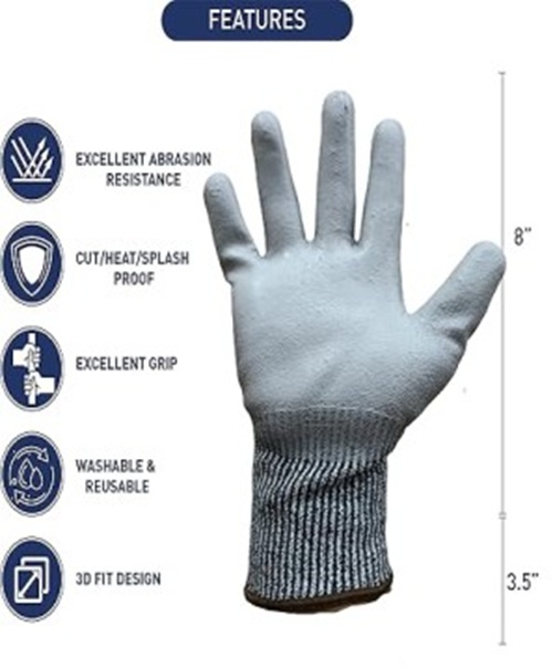Fortuner Cut Resistant Nylon Safety Gloves L_1