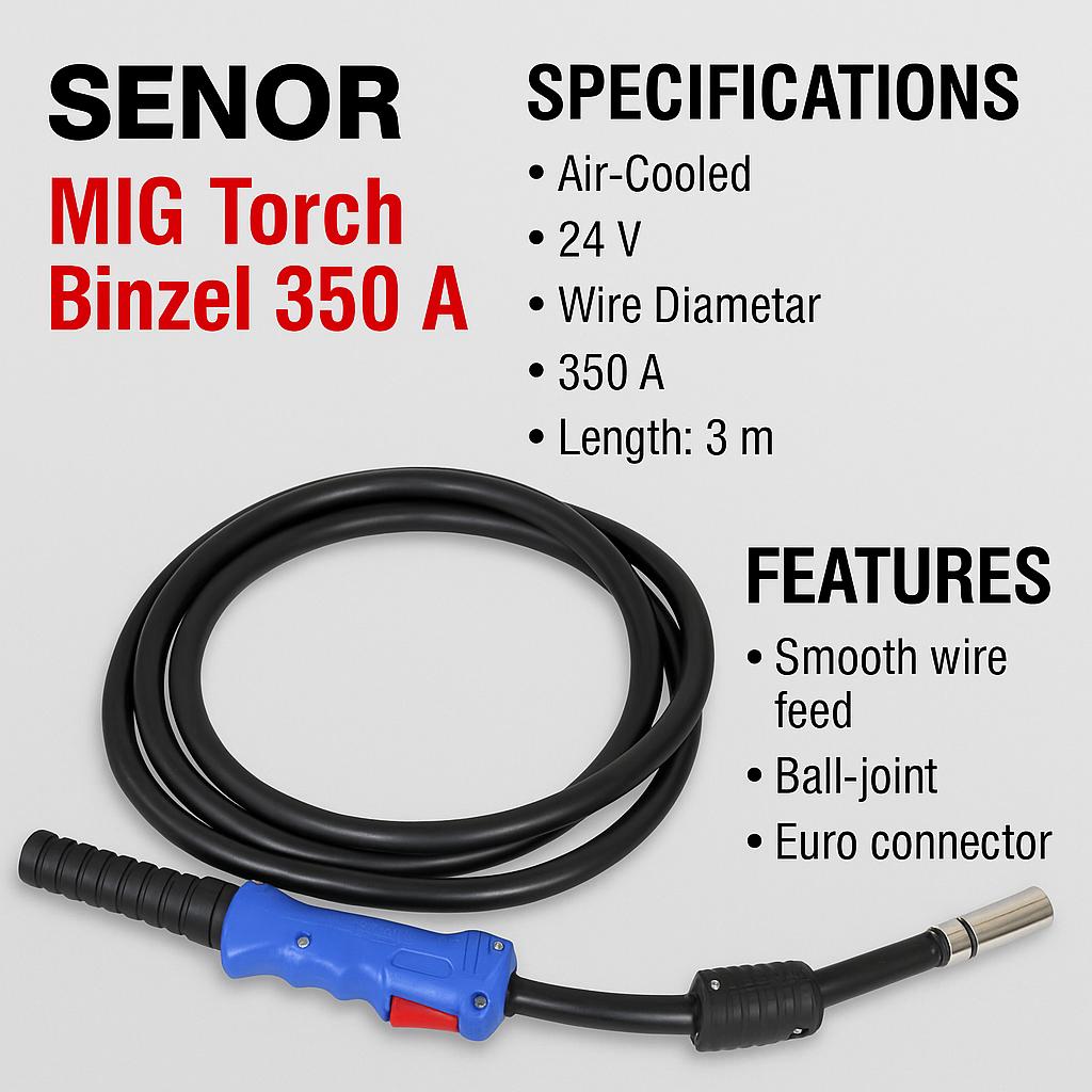 SENOR SNB-350 CO2 / Mixed Gas Welding Torches SNB-350 Copper/Brass_1