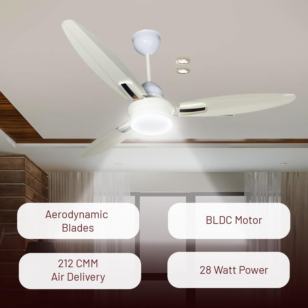 Vitalis Power Regular 1200 mm 3 Blades 72 W White Ceiling Fans_2