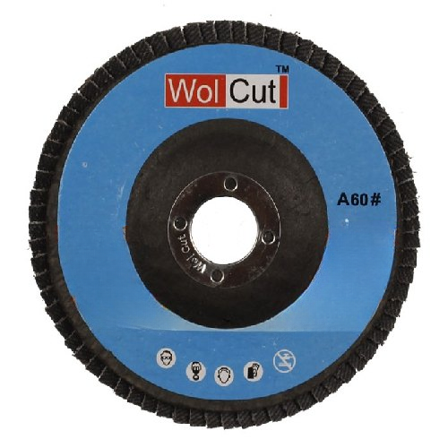 Wolcut 4 inch Flap Discs FDBLUE60 60 Grit 16 mm_0