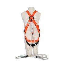 Polyester Full Body Double Lanyard Shock Absorber Safety Harness XL_0