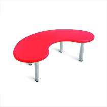 6 Seater Plastic Rotary Round Kids Table Study Desk Red_0
