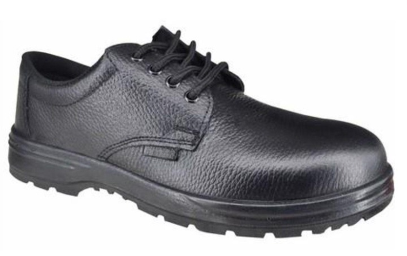 COPPER CHIMNEY Real Leather Metal Toe Safety Shoes Black_0
