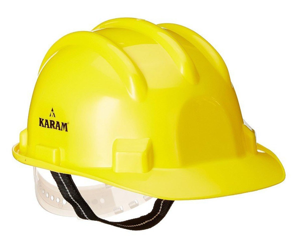 Karam ABS Yellow Nape Adjustment Safety Helmets PN 501_1