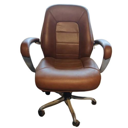 Decent Revolving Chair Brown 985 x 635 x 605 mm Stainless Steel Office Chairs_2