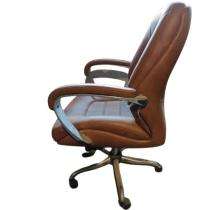 Decent Revolving Chair Brown 985 x 635 x 605 mm Stainless Steel Office Chairs_0