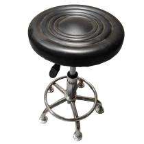 Decent Stools Bar Leather and Stainless Steel Black_0