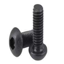 M10 x 20 Button Hex Socket Head Bolt 8.8 ISO 4762 Plain Black_0