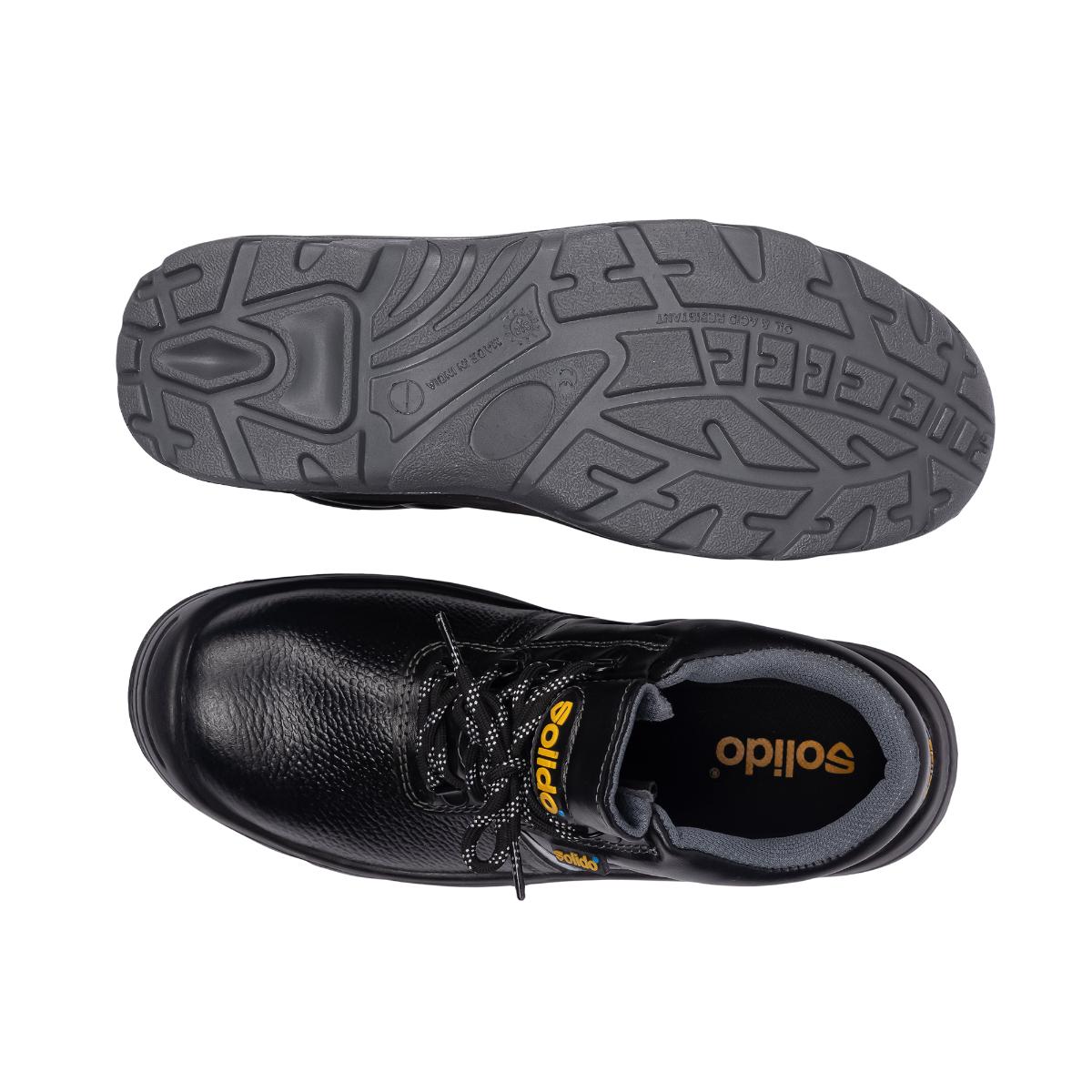 L&T SuFin Brand - Solido Advance Low Ankle SH01 Reflective Material Quarter Steel Toe Safety Shoes Black_3