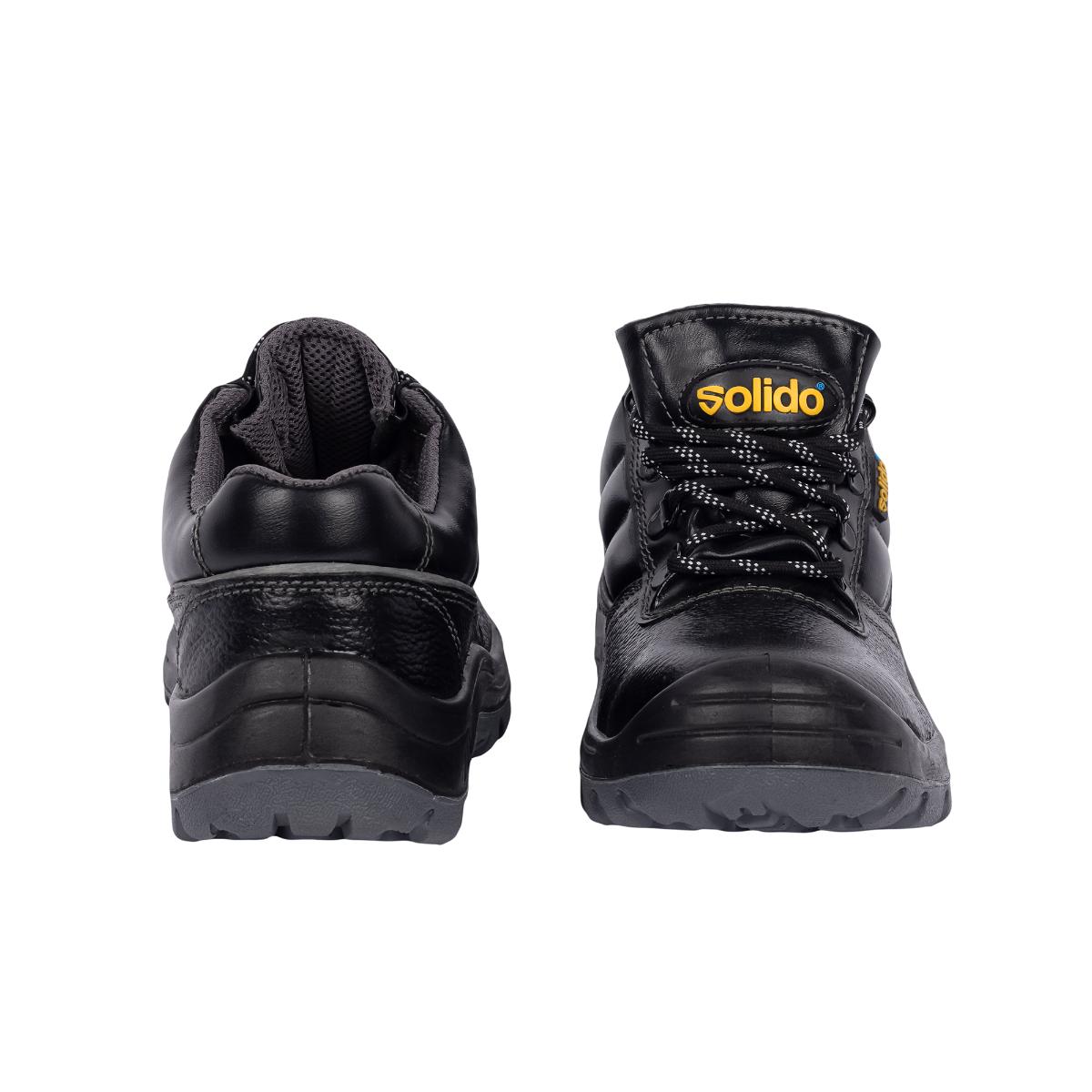 L&T SuFin Brand - Solido Advance Low Ankle SH01 Reflective Material Quarter Steel Toe Safety Shoes Black_1