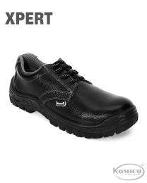Komico Xpert Synthetic Leather Metal Toe Safety Shoes Black_0