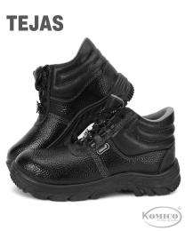 Komico Tejas Synthetic Leather Metal Toe Safety Shoes Black_0