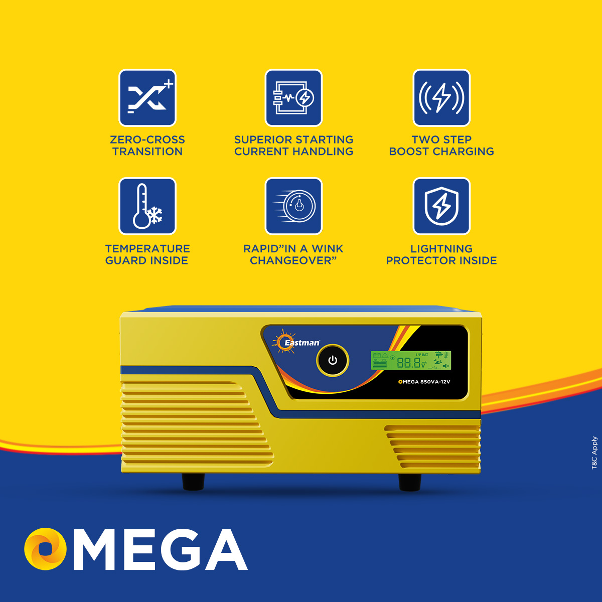 Eastman Omega 850VA 680 W 850 VA Sine Wave Inverter_2
