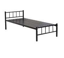 Mild Steel Low Post Twin Bed 2060 x 965 x 1000 mm Black_0