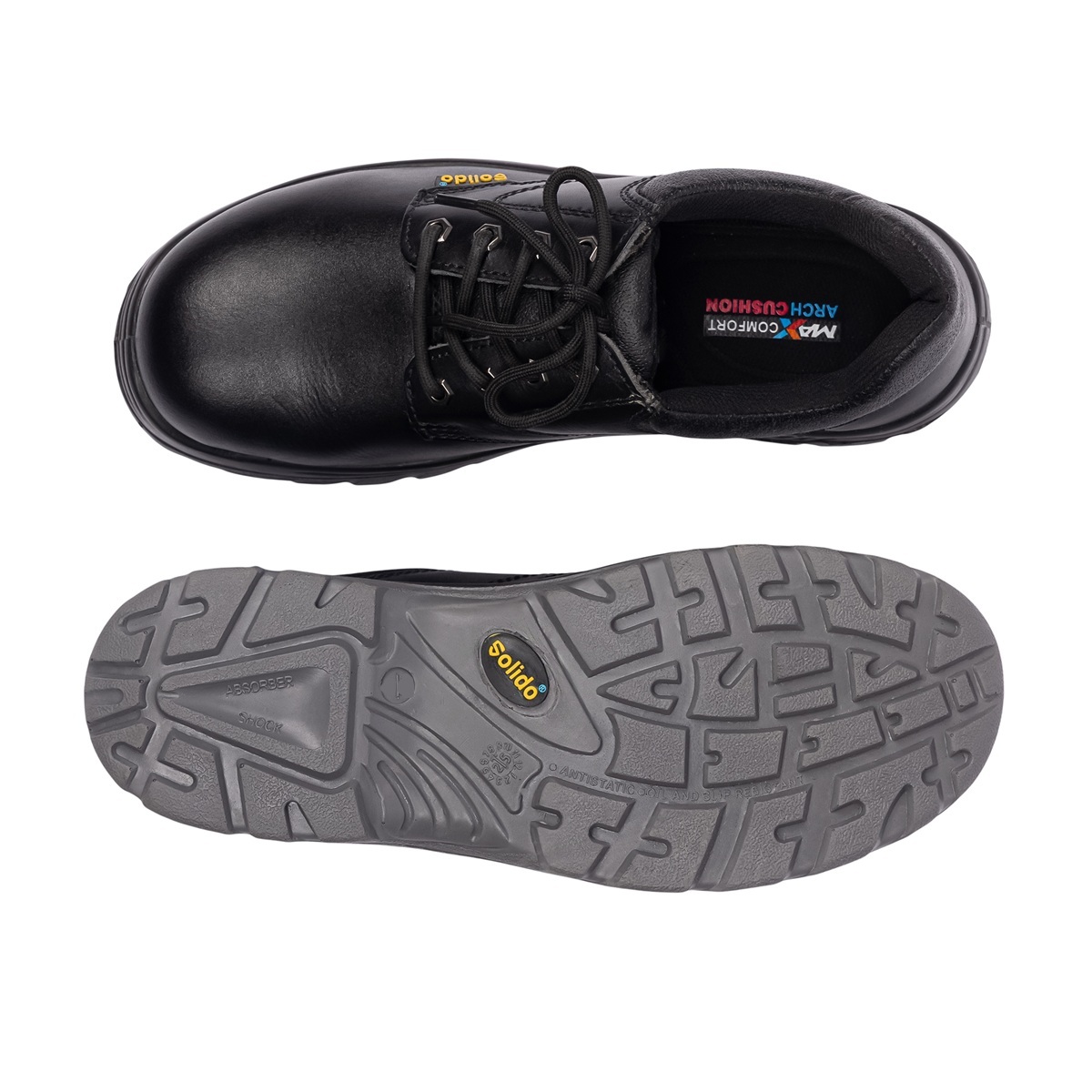 L&T SuFin Brand - Solido Executive SY05 Full Grain CG Steel Toe Safety Shoes Black_3