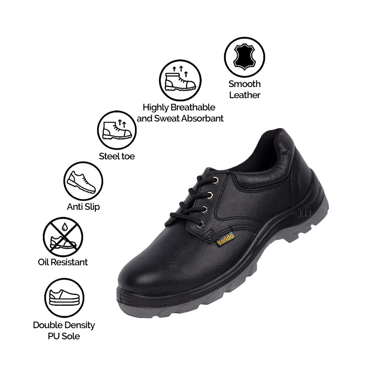 L&T SuFin Brand - Solido Executive SY05 Full Grain CG Steel Toe Safety Shoes Black_2