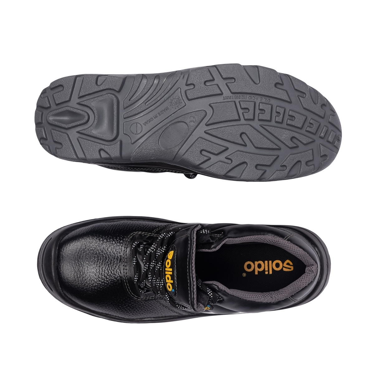 L&T SuFin Brand - Solido Advance High Ankle SH02 Reflective Material Quarter Steel Toe Safety Shoes Black_3