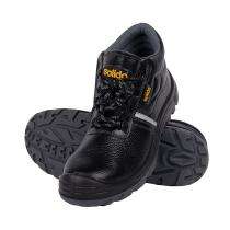 L&T SuFin Brand - Solido Advance High Ankle SH02 Reflective Material Quarter Steel Toe Safety Shoes Black_0
