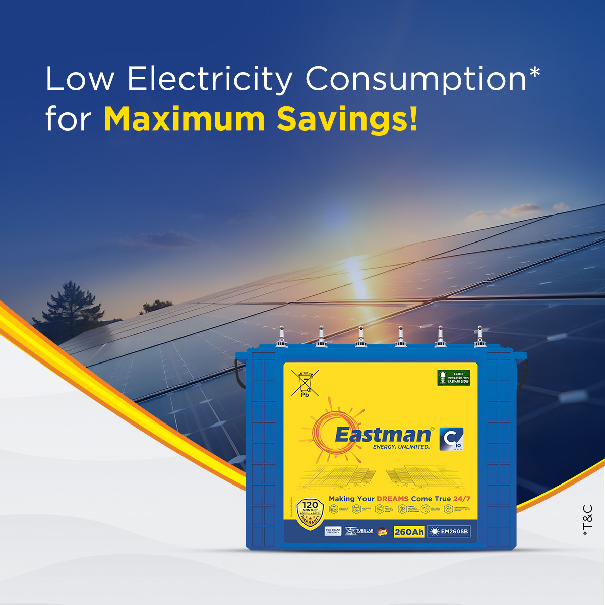 Eastman EM260SB Flooded 12 V 260 Ah Lead Acid Batteries_3