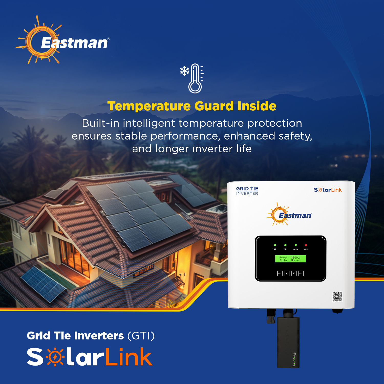 Eastman 5K-1P:1M 5 kW Single Phase Grid Tie On Grid Solar Inverter_2