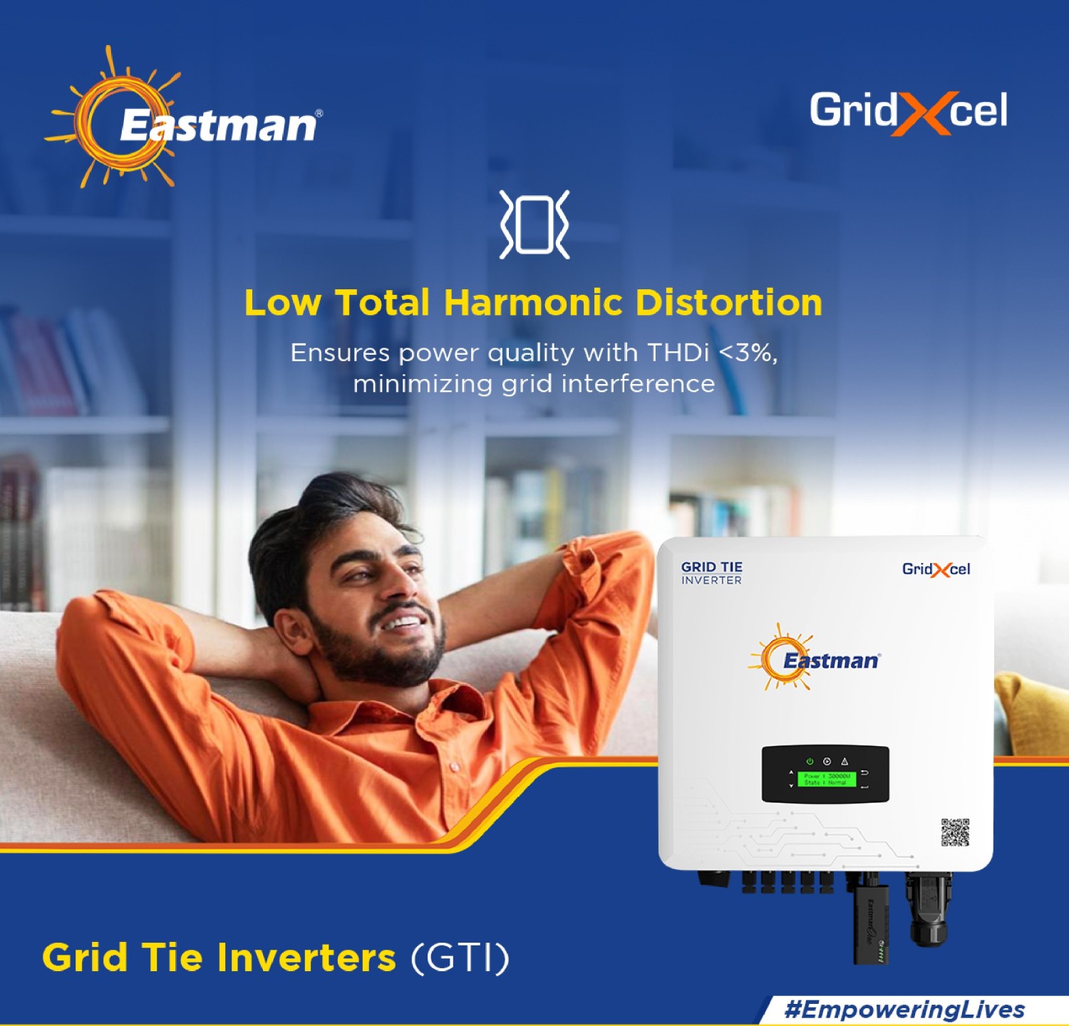 Eastman ES20KWT-GT-3P:2M 20 kW Three Phase Grid Tie On Grid Solar Inverter_1