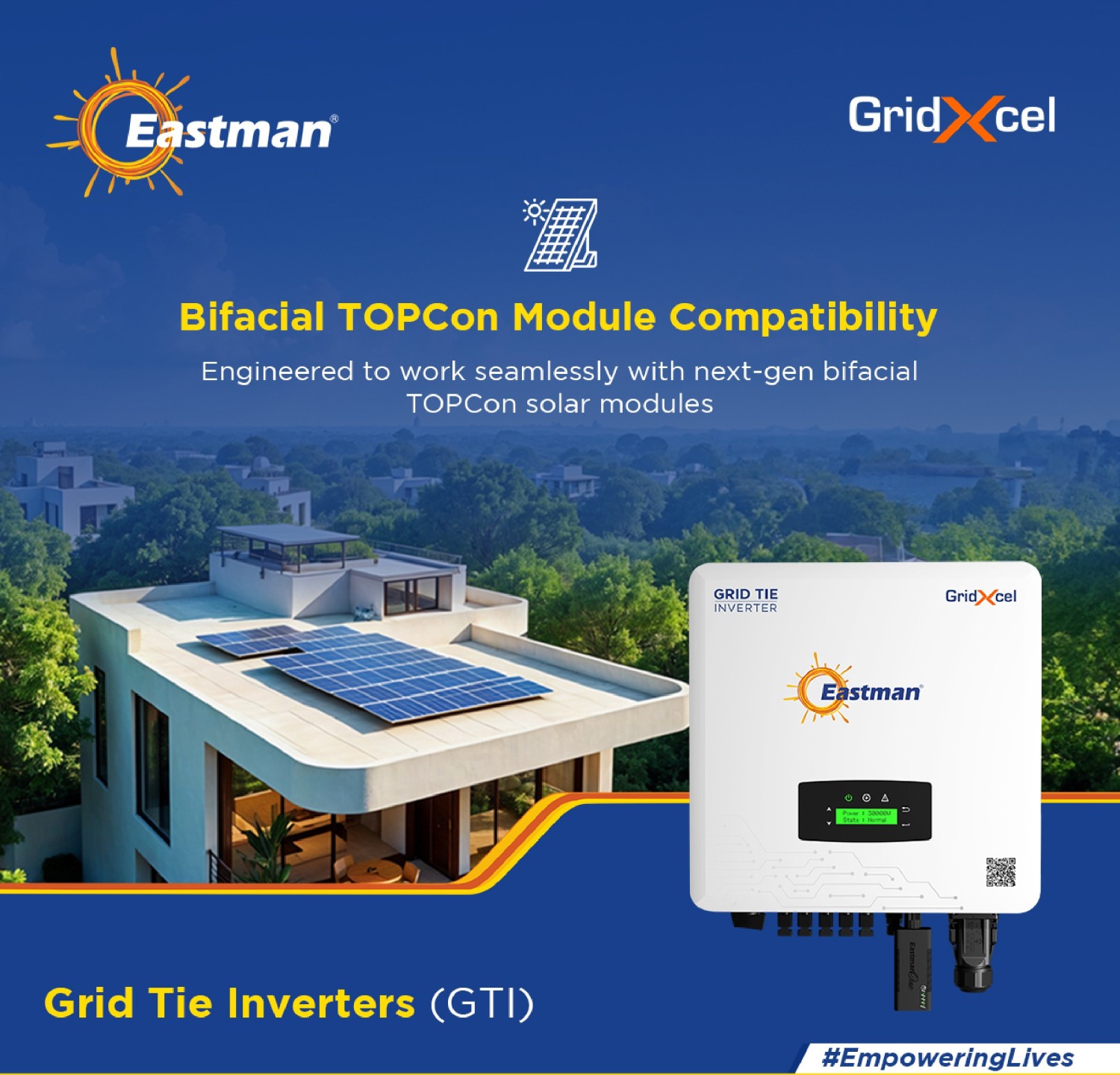 Eastman ES15KWT-GT-3P:2M 15 kW Three Phase Grid Tie On Grid Solar Inverter_2