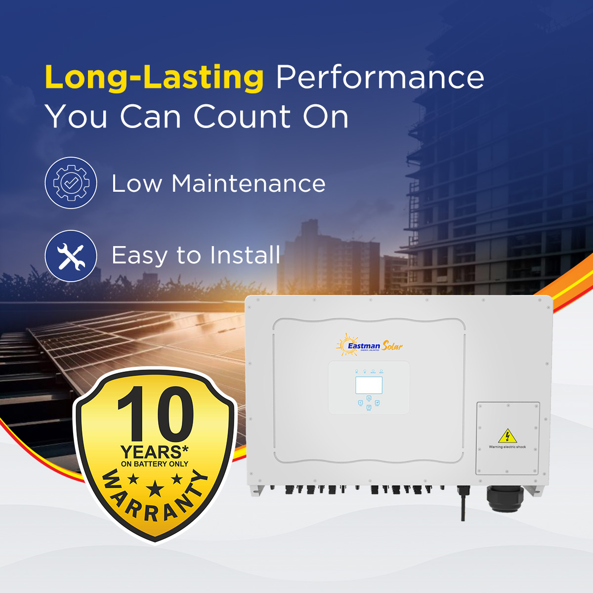 Eastman 110K-3P:6M-Solar 110 kW Three Phase Grid Tie On Grid Solar Inverter_4