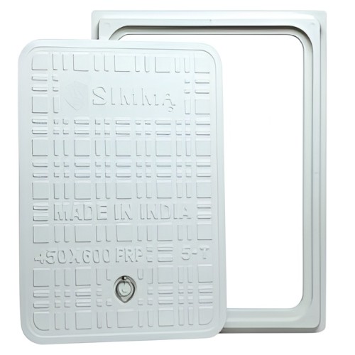 Simma Solid Top Manhole Cover FRP Painted 450 x 300 mm_1