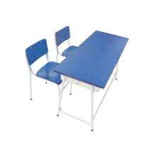 Wooden and Iron 2 Seater Student Bench Desk_0