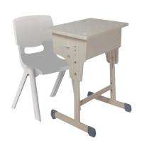 Wooden and Iron 1 Seater Student Bench Desk_0