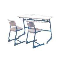 Wooden and Iron 2 Seater Student Bench Desk_0