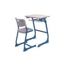 Wooden and Iron 1 Seater Student Bench Desk_0