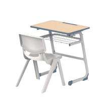 Wooden and Iron 1 Seater Student Bench Desk_0