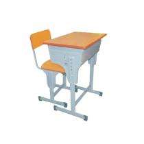 Wooden and Iron 1 Seater Student Bench Desk_0
