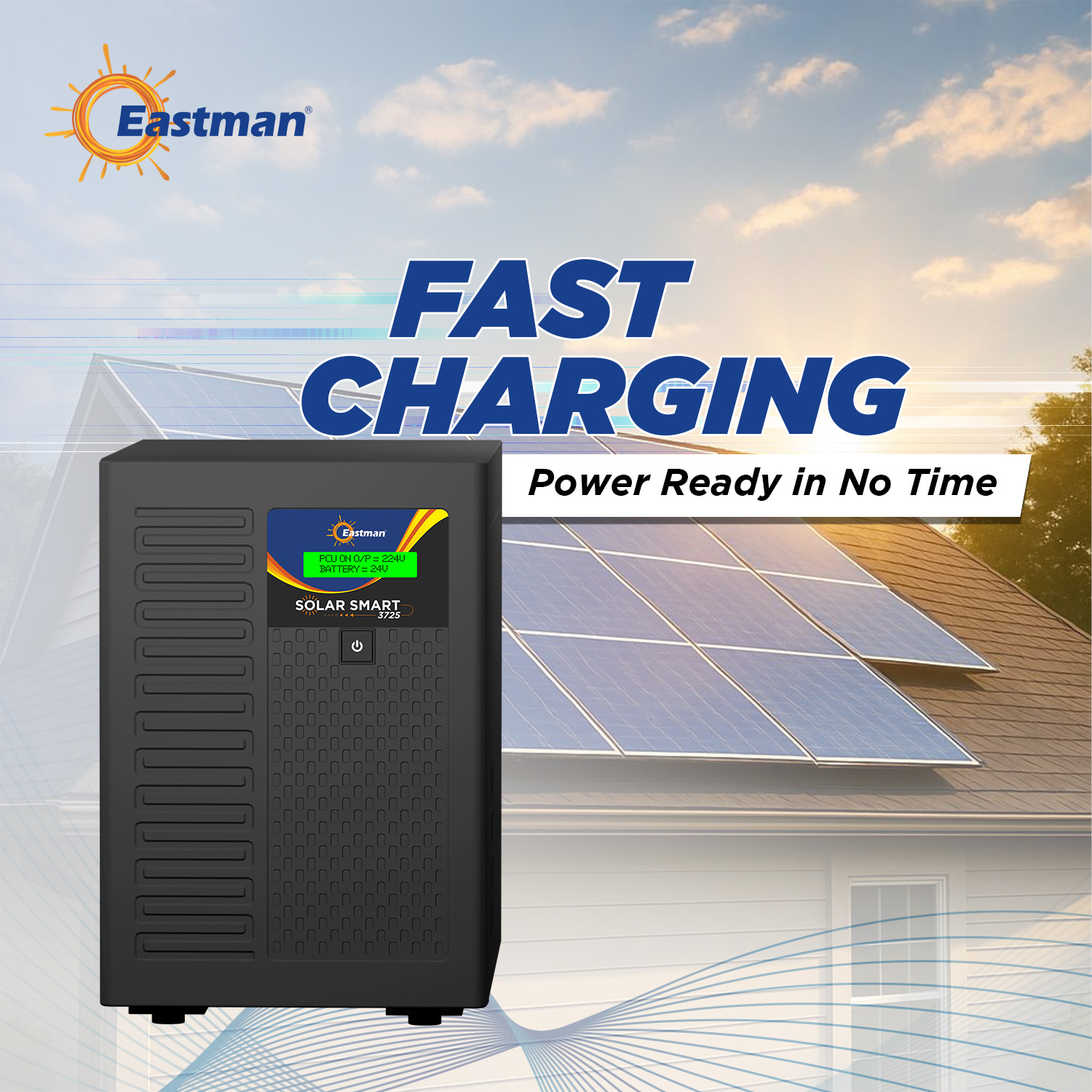 Eastman Solar Smart 3725 2500 VA 24 V Single Phase Sine Wave PWM Off Grid Solar Inverter_2