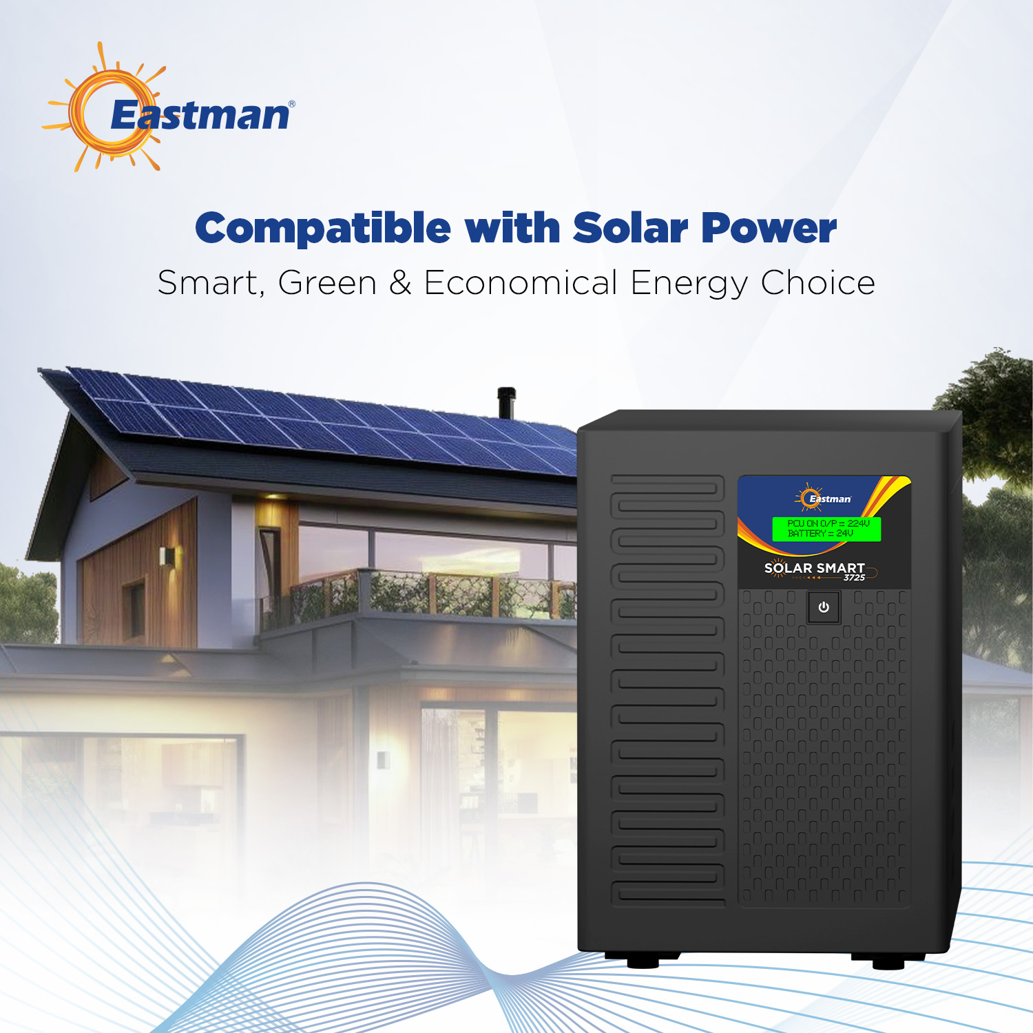 Eastman Solar Smart 3725 2500 VA 24 V Single Phase Sine Wave PWM Off Grid Solar Inverter_3