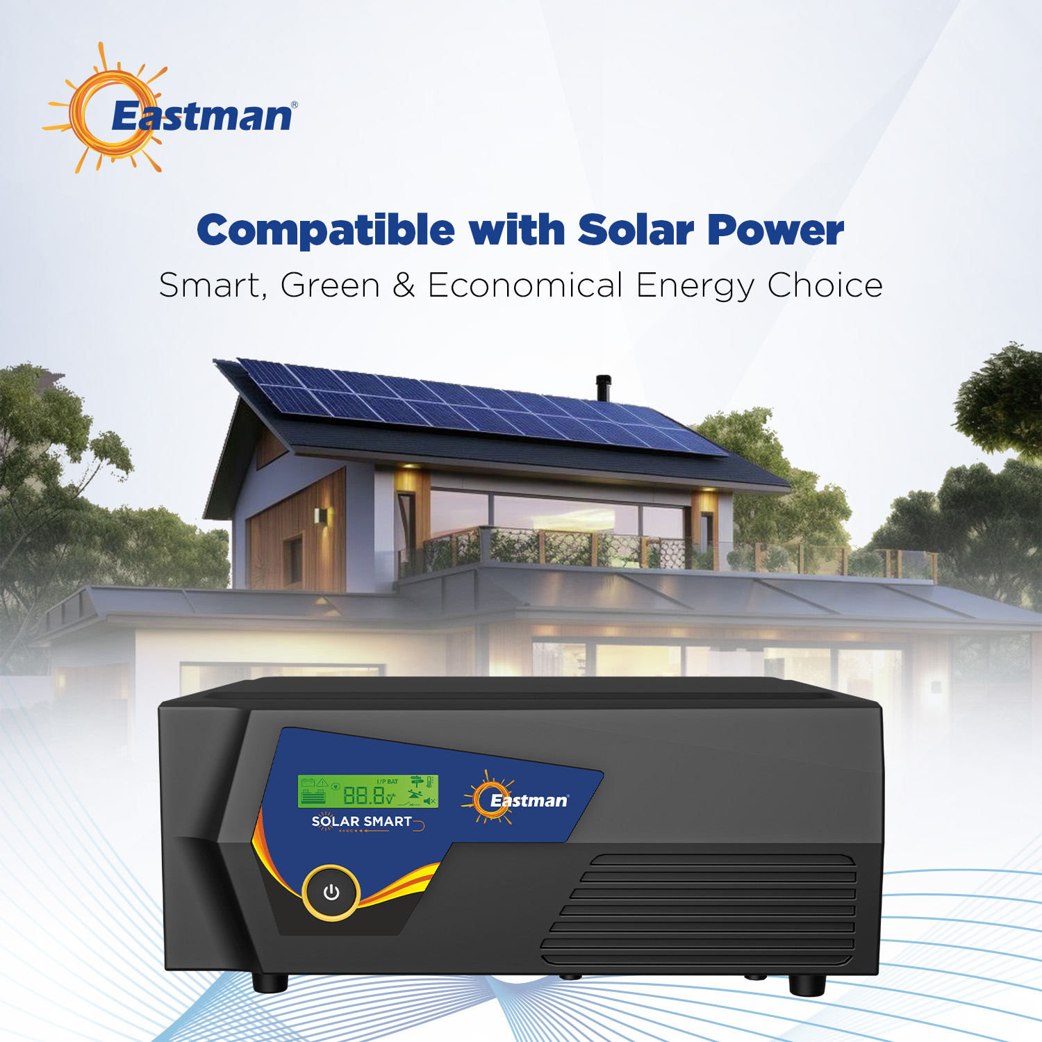 Eastman Solar Smart 925 500 VA 12 V Single Phase Sine Wave PWM Off Grid Solar Inverter_1