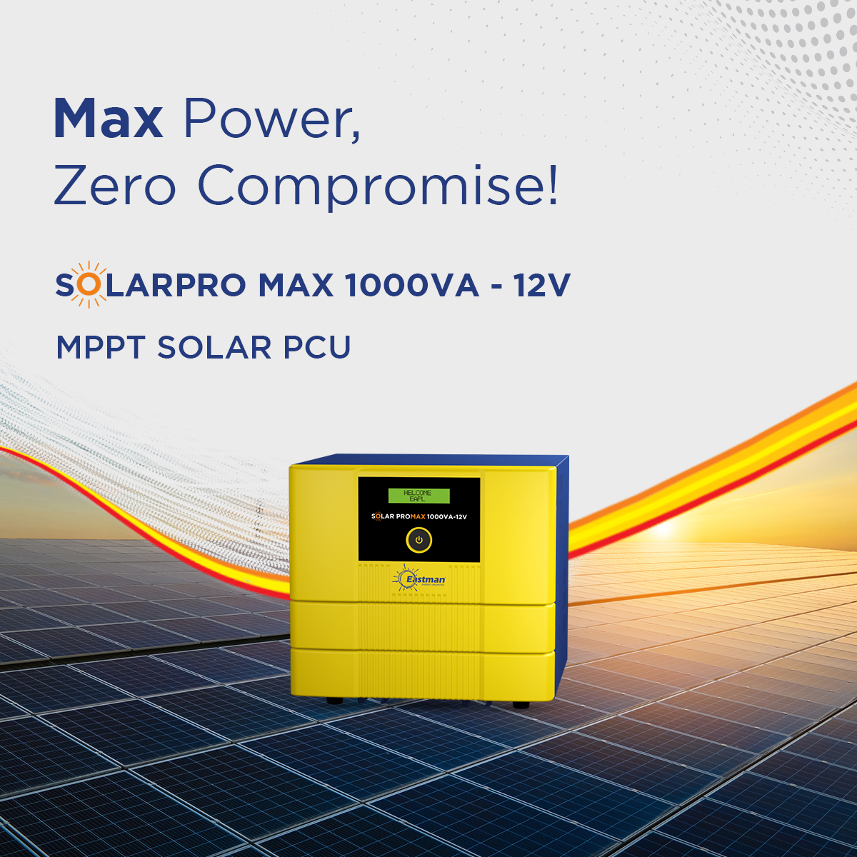 Eastman Solar-Promax 1000 1000 VA 12 V Single Phase Sine Wave MPPT Off Grid Solar Inverter_1