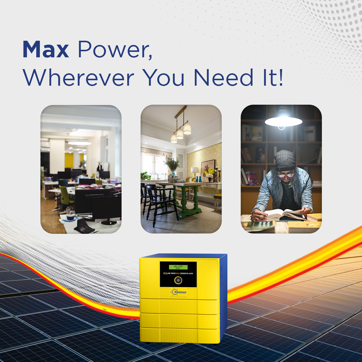 Eastman Solar-Promax 2000 2000 VA 24 V Single Phase Sine Wave MPPT Off Grid Solar Inverter_3