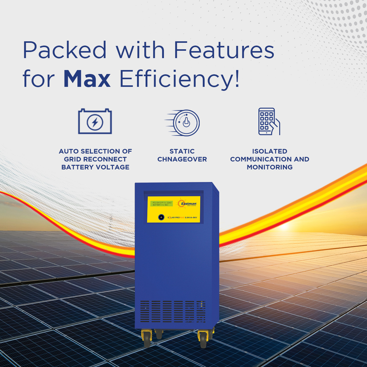 Eastman Solar-Promax 5500 5500 VA 96 V Single Phase Sine Wave MPPT Off Grid Solar Inverter_3