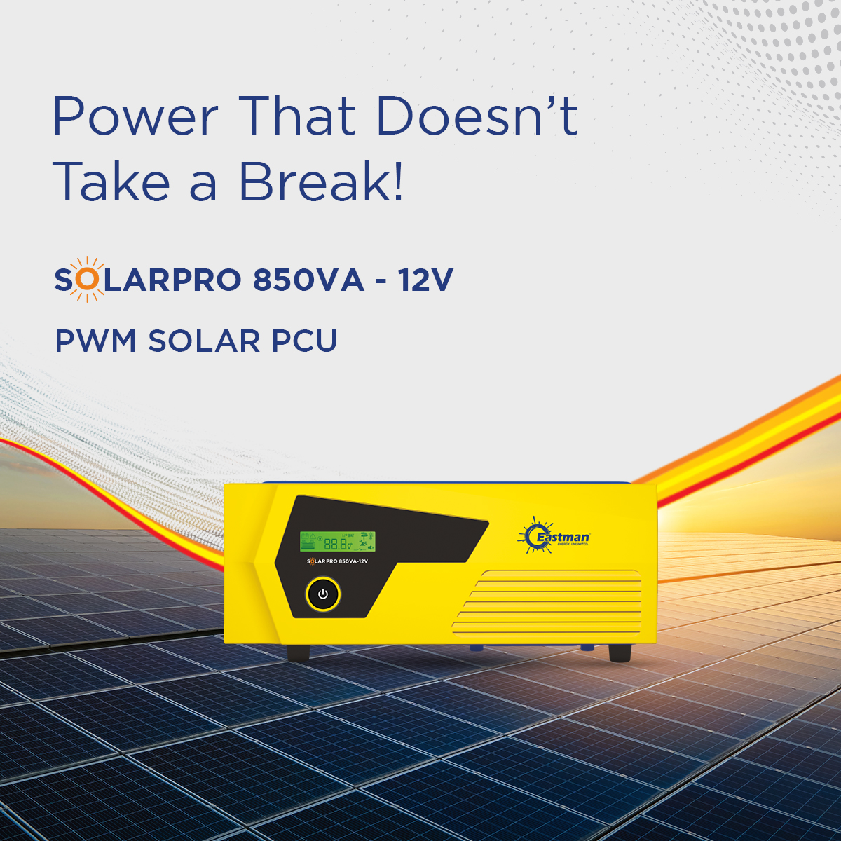 Eastman Solar-Pro 850VA 850 VA 12 V Single Phase Sine Wave PWM Off Grid Solar Inverter_1