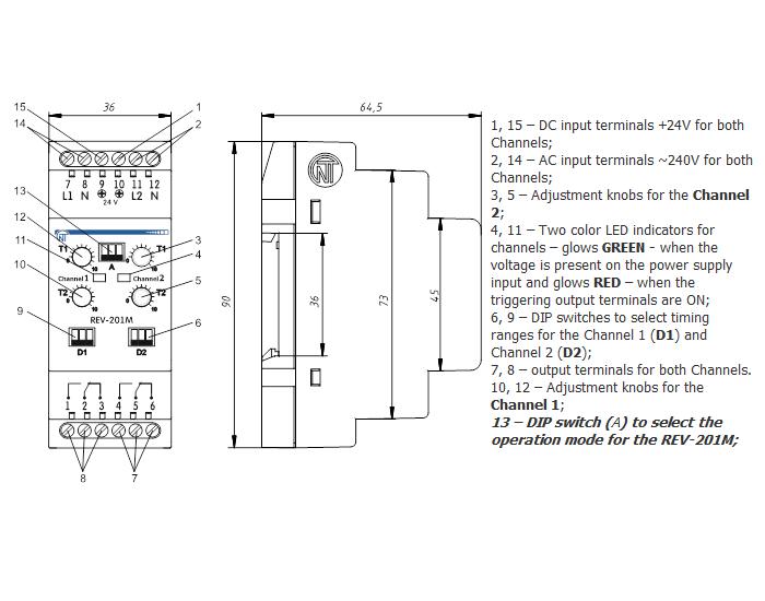 Novatek-Electro 5 A Digital 230 VAC Electronic Timer REV-201M_1