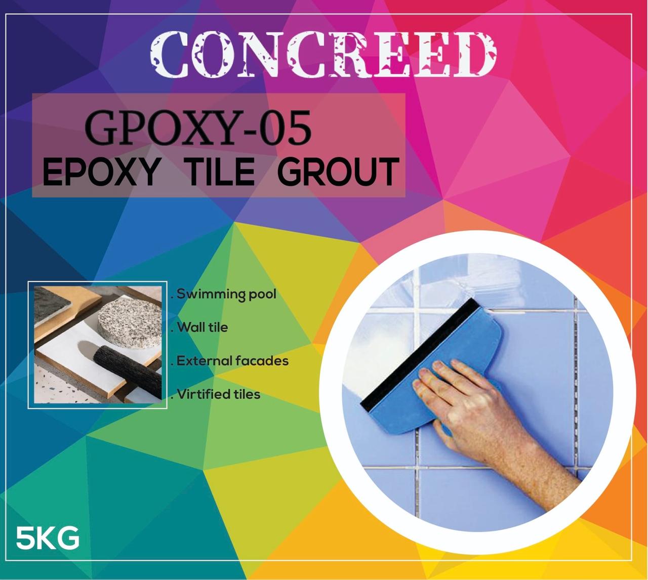 CONCREED Epoxy Tile Grout 5 kg Bucket_2