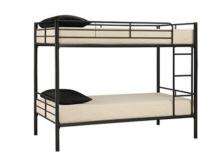 Iron Bunk Double Decker Bed 72 x 36 x 36 inch Black_0