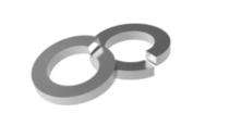 PE Flat Spring Lock Washer M6 DIN 127 Polished_0