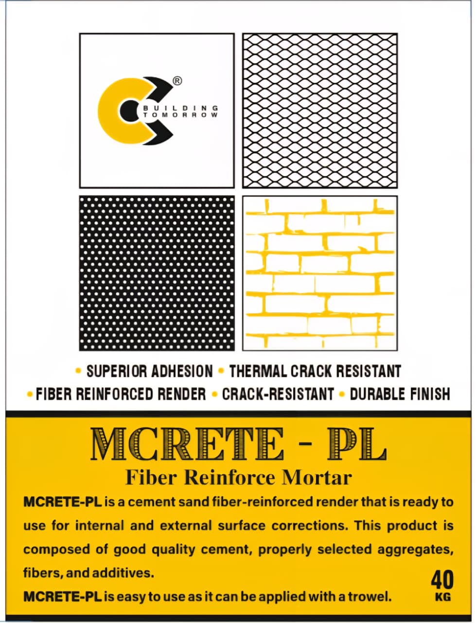 CONCREED MCRETE - PL Floor Coving Mortar FIBRE REINFORCE 40 kg Bag_1